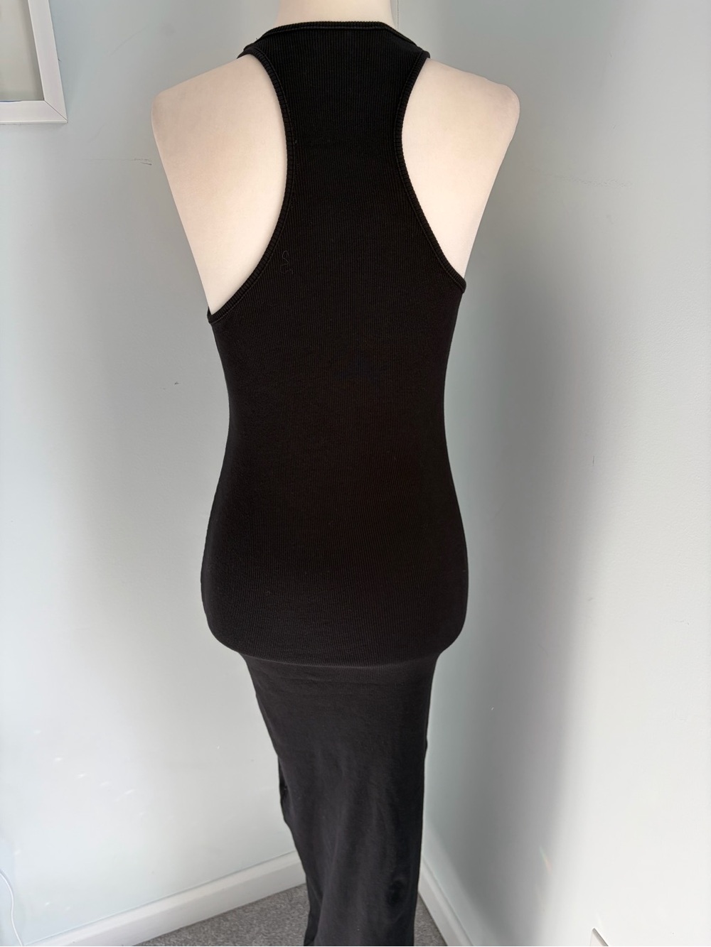 Off-White Black Ribbed Racerback Dress - Picture 14 of 16